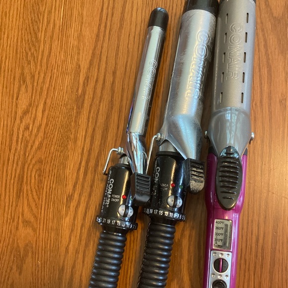 Revlon Triple Barrel Iron & 3 Conair Curling Irons - Picture 2 of 2